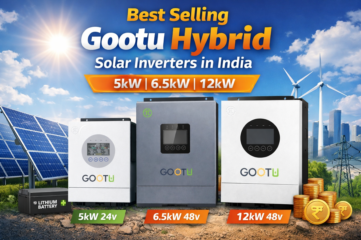 Gutor Inverter Gootu Hybrid Solar Inverters - Best Models, Features & Buying Guide ...